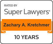 Rated by Super Lawyers | Zachary A. Kretchmer | 10 Years